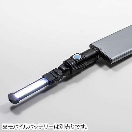 LED懐中電灯（USB充電式・防水・IPX4・最大220ルーメン・小型・ハンディライト・COBチップ・マグネット内蔵・折りたたみ）