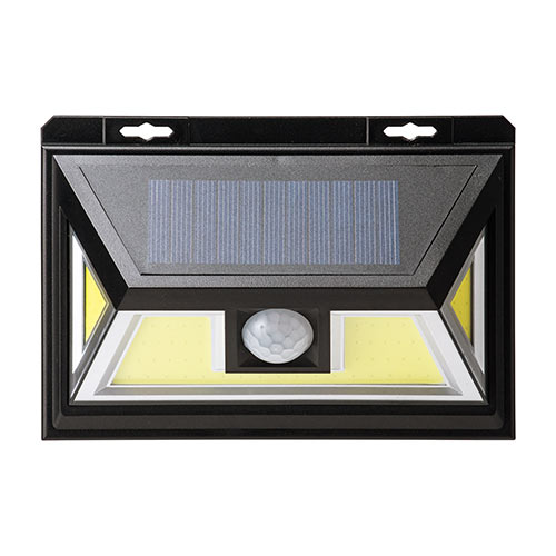 人感センサーライト（防犯・LED・ソーラー充電式・屋外用・壁設置・防水・防塵・IP54・300ルーメン・キントレ） LED036