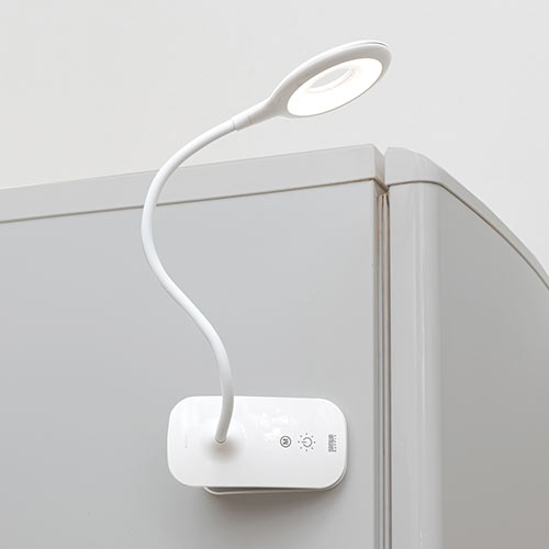 デスクライト（LED・多機能・調光・明るい・クリップ・充電式・調光・マグネット・シンプル・おすすめ・おしゃれ・勉強・テレワーク・ホワイト） LED039