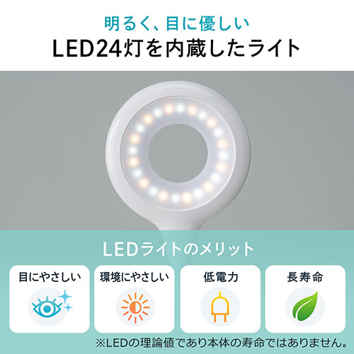 デスクライト（LED・多機能・調光・明るい・クリップ・充電式・調光・マグネット・シンプル・おすすめ・おしゃれ・勉強・テレワーク・ホワイト） LED039