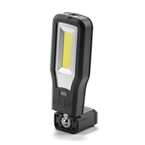 LEDライト(クレードル式・LED懐中電灯・USB充電式・マグネット・フック付き・最大500ルーメン・作業灯・防災・COBチップ）