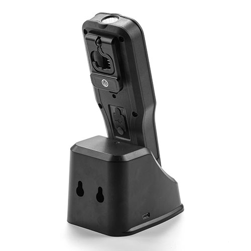 LEDライト(クレードル式・LED懐中電灯・USB充電式・マグネット・フック付き・最大500ルーメン・作業灯・防災・COBチップ）