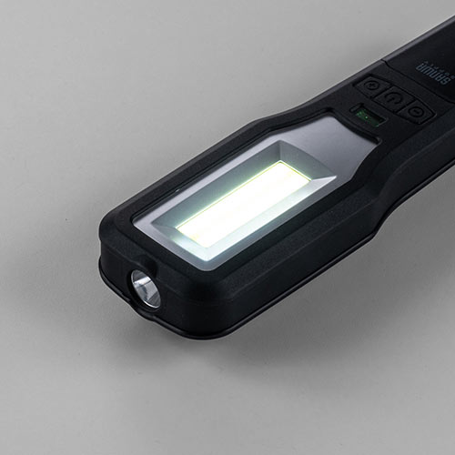 LEDライト(クレードル式・LED懐中電灯・USB充電式・マグネット・フック付き・最大500ルーメン・作業灯・防災・COBチップ）