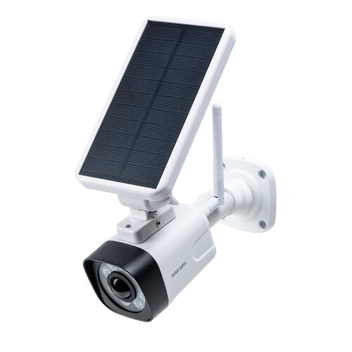 【アウトレット】センサーライト（ダミーカメラ型・人感センサー・ソーラー充電式LEDライト・屋外用・壁面設置・防水規格IPX5・800ルーメン・常夜灯モード付）