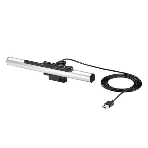 ノートPC用LEDライト（クリップ式・明るさ無段階・色温度5段階・タッチ操作・最大60ルーメン・ケーブル長1m・USB給電・小型）