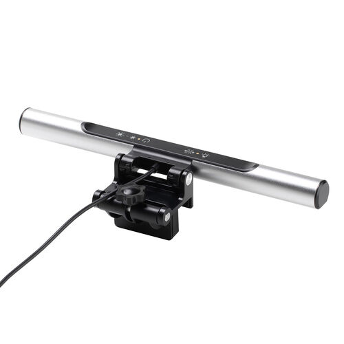 ノートPC用LEDライト（クリップ式・明るさ無段階・色温度5段階・タッチ操作・最大60ルーメン・ケーブル長1m・USB給電・小型）