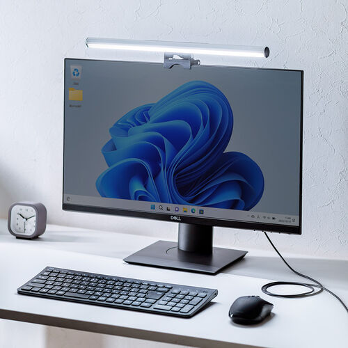 液晶モニター用LEDライト（クリップ式・幅40cm・明るさ無段階・色温度5段階・タッチ操作・最大60ルーメン・ケーブル長1m・USB給電）