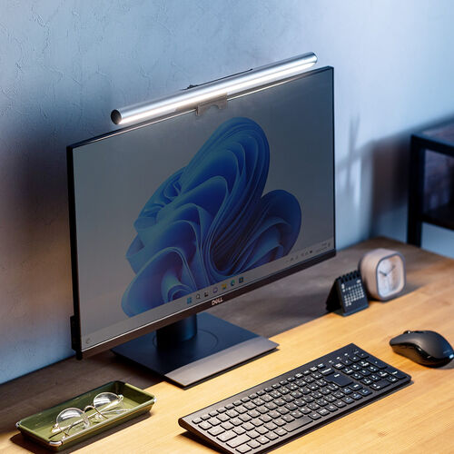 液晶モニター用LEDライト（クリップ式・幅40cm・明るさ無段階・色温度5段階・タッチ操作・最大60ルーメン・ケーブル長1m・USB給電）