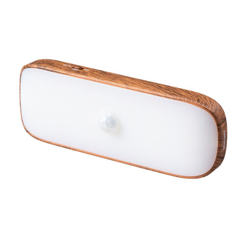 人感センサーライト（LED・マグネット・ネジ穴・メタルプレート取付け・常時点灯対応・65ルーメン・木目調） LED065BRM