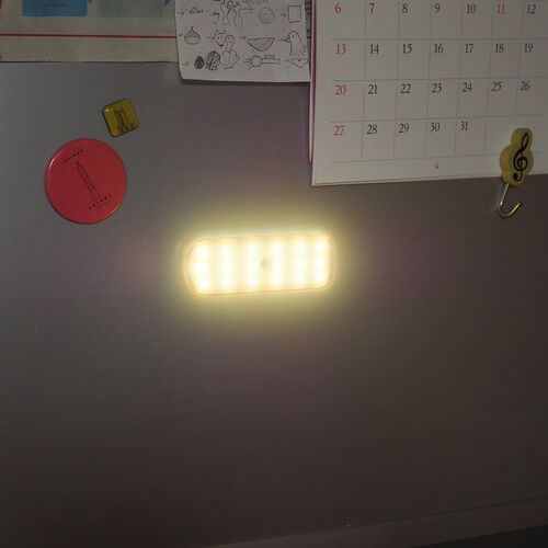 人感センサーライト（LED・マグネット・ネジ穴・メタルプレート取付け・常時点灯対応・65ルーメン・木目調） LED065BRM