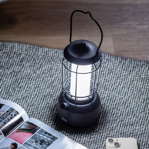 LEDランタン（USB充電式・暖色・白色光・ゆらぎ・スマホ充電対応・防水規格IPX4・最大160ルーメン・LEDライト）
