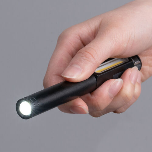 ペン型LEDライト（面発光・スポット・2WAYライト・マグネット内蔵クリップ・防水規格IP54・最大300ルーメン・USB充電式・LED懐中電灯）