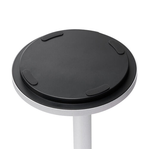 LEDデスクライト（アルミ製スタイリッシュタイプ・平面発光式・無段階調光・3段階調色・最大1000ルクス・ナイトライト付き・シルバー）