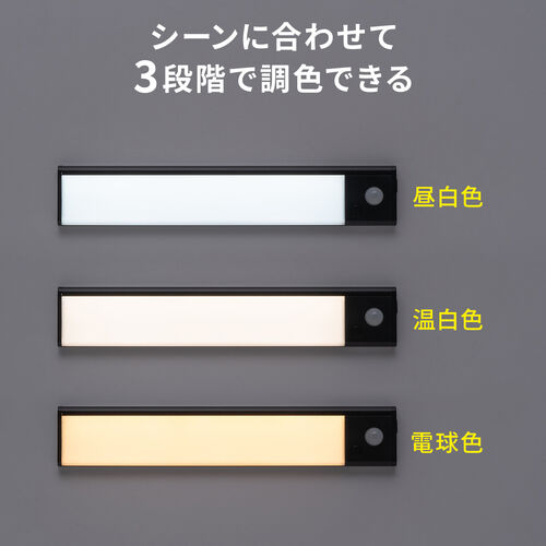 人感センサーライト（Sサイズ・薄型・LED・幅23.3cm・人感