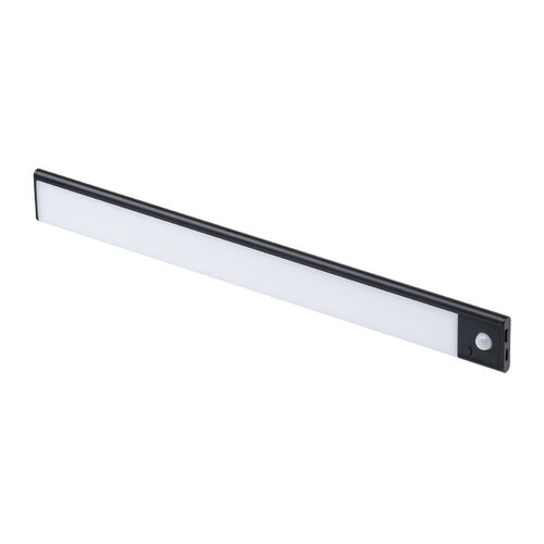 人感センサーライト（Mサイズ・薄型・LED・幅40cm・3段階調色・無段階調光・最大270ルーメン・マグネット内蔵・USB充電式・ブラック） LED073BK