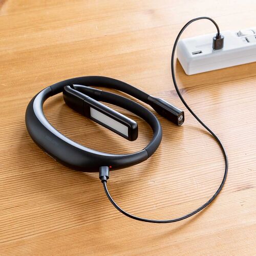 ネックライト（首掛けLEDライト・広範囲LED・スポットLED・最大180ルーメン・防水規格IPX4・3段階調色・無段階調光・USB充電式・ブラック）