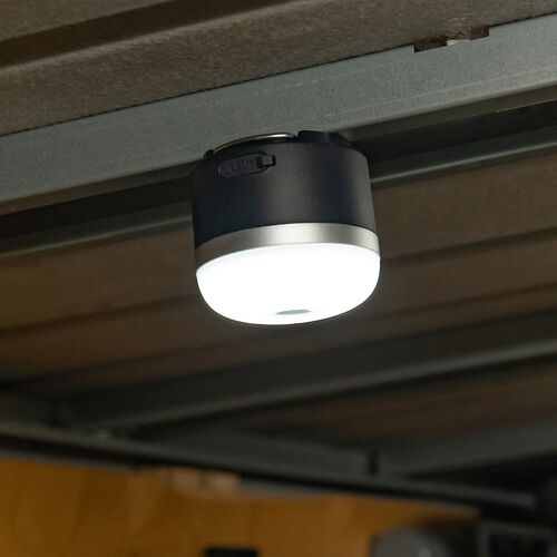 LEDランタン（充電式・コンパクト・最大600ルーメン・マグネット・フック・対応・USB充電対応・ブラック）