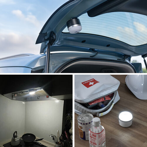 LEDランタン（充電式・コンパクト・最大600ルーメン・マグネット・フック・対応・USB充電対応・ブラック）