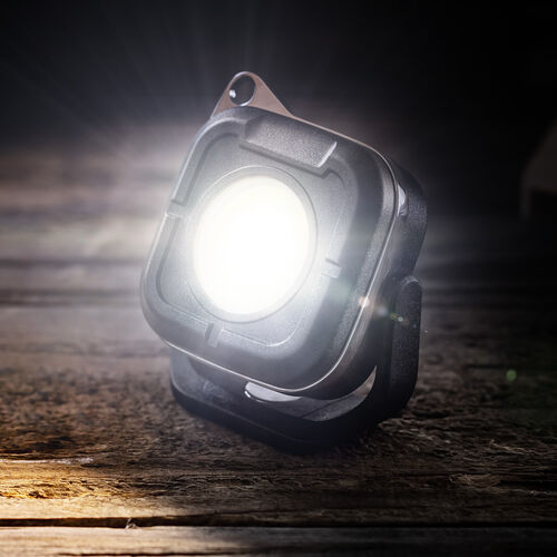 LEDライト（充電式・懐中電灯・コンパクト・COBライト・500ルーメン・作業・アウトドア・最大15時間・マグネット・フック設置対応・防水IPX5） LED085BK