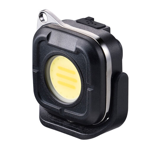 LEDライト（充電式・懐中電灯・コンパクト・COBライト・500ルーメン・作業・アウトドア・最大15時間・マグネット・フック設置対応・防水IPX5） LED085BK