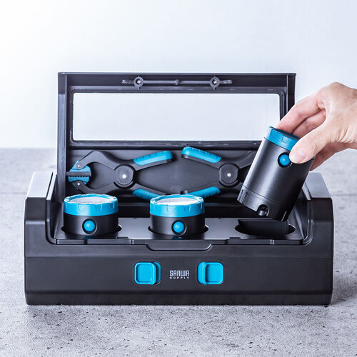 作業灯（LEDライト・マグネット・クリップ・収納ボックス・クレードル付・3個セット・650ルーメン ）