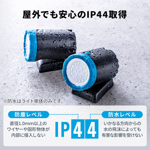 作業灯（LEDライト・マグネット・クリップ・収納ボックス・クレードル付・3個セット・650ルーメン ）