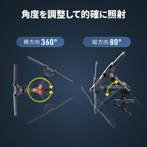 LEDライト（屋外・明るい・防水規格IP65・7500ルーメン・マグネット・クランプ対応・作業用ライト）