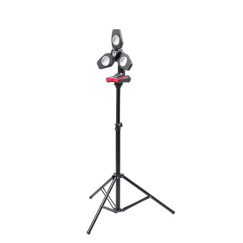 投光器（作業灯・ワークライト・LED・3500ルーメン・フラッドライト・高輝度・充電式・屋外用・三脚付き）