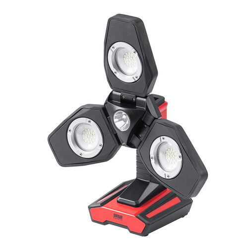 投光器（作業灯・ワークライト・LED・3500ルーメン・フラッドライト・高輝度・充電式・屋外用・三脚付き）