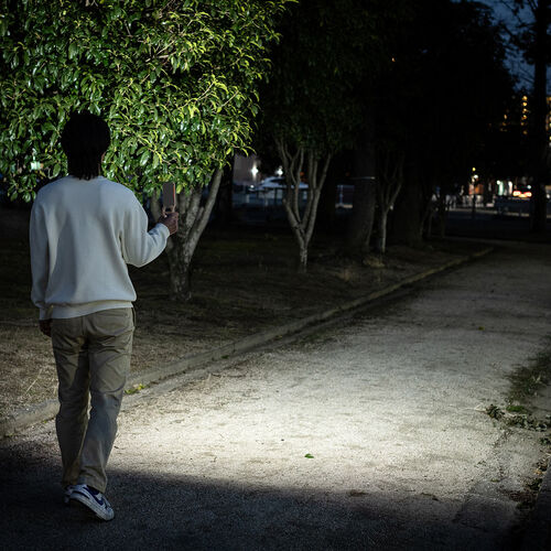 作業灯（LED・充電式・防水・小型・クリップ・マグネット付・500ルーメン・スタンド・手持ちライト・ベージュ）