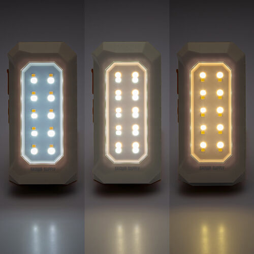 作業灯（LED・充電式・防水・小型・クリップ・マグネット付・500ルーメン・スタンド・手持ちライト・ベージュ）