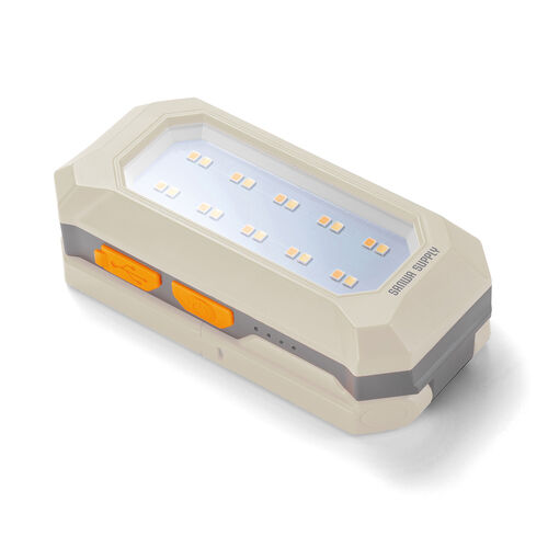 作業灯（LED・充電式・防水・小型・クリップ・マグネット付・500ルーメン・スタンド・手持ちライト・ベージュ）