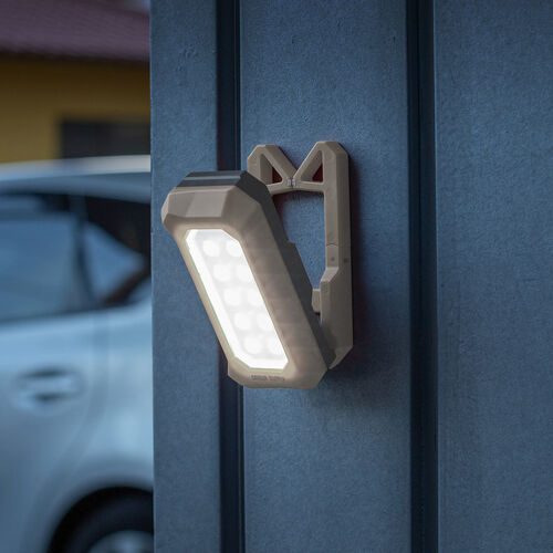 作業灯（LED・充電式・防水・小型・クリップ・マグネット付・500ルーメン・スタンド・手持ちライト・ベージュ）