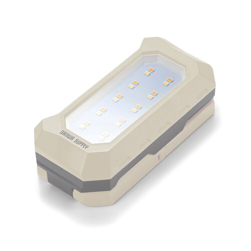 作業灯（LED・充電式・防水・小型・クリップ・マグネット付・500ルーメン・スタンド・手持ちライト・ベージュ）