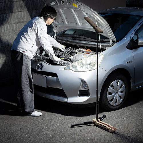 作業灯（LED・充電式・防水・折りたたみ・スタンド・1500ルーメン・高さ・角度調整・ベージュ）