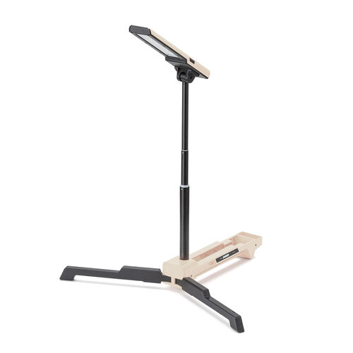 作業灯（LED・充電式・防水・折りたたみ・スタンド・1500ルーメン・高さ・角度調整・ベージュ）