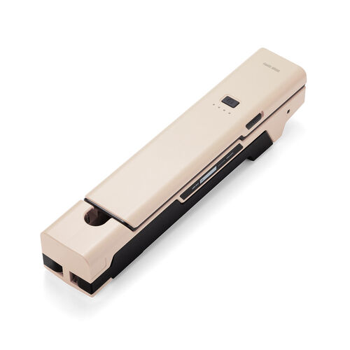 作業灯（LED・充電式・防水・折りたたみ・スタンド・1500ルーメン・高さ・角度調整・ベージュ）