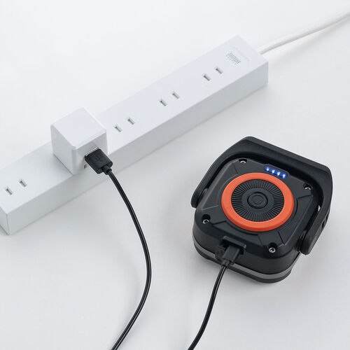 充電式 LED作業灯（無段階調光・角度調整・防水IPX6・多用途設置）