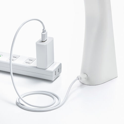 LEDデスクライト（充電式・コードレス・USB Type-C・折りたたみ・省スペース・コンパクト・卓上ライト・3段階調色・無段階調光・高演色Ra90・約13時間・ホワイト）