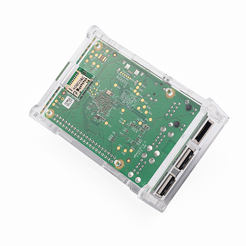 Raspberry Pi専用ケース（Pi 3 Model B/Pi 2 Model B/Pi Model B+対応・ファン付・ネジ付・クリア）