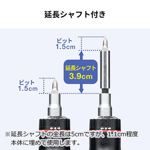 ドライバーセット（回転式ビット交換・ビット内蔵・11in1・ドライバー