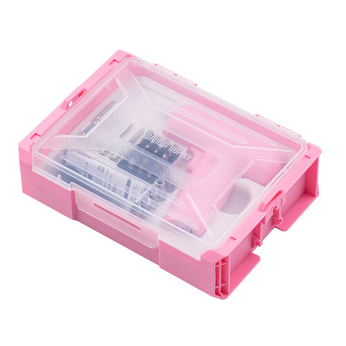 電動ドライバー（収納ケース付き・26-in-1・Type-C充電式・ビット26種類・コードレス・ハンディ・軽量・小型・LED付き・かわいい・女性・初心者・工具・DIY・ピンク）