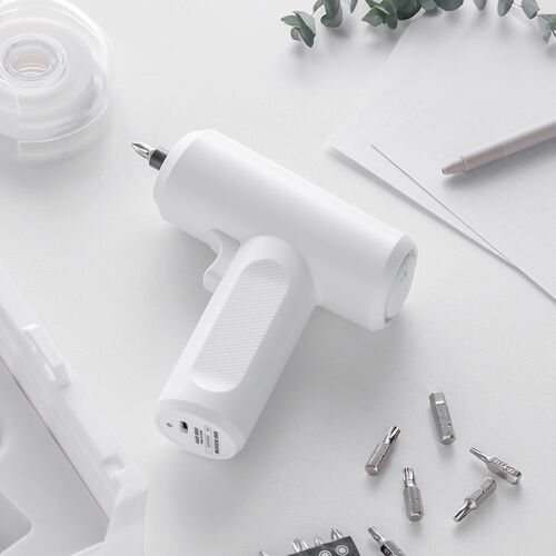 電動ドライバー（収納ケース付き・26-in-1・Type-C充電式・ビット26種類・コードレス・ハンディ・軽量・小型・LED付き・女性・初心者・工具・DIY・ホワイト）