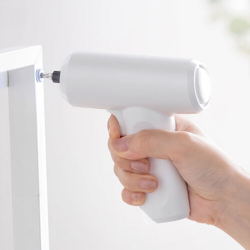 電動ドライバー（収納ケース付き・26-in-1・Type-C充電式・ビット26種類・コードレス・ハンディ・軽量・小型・LED付き・女性・初心者・工具・DIY・ホワイト）