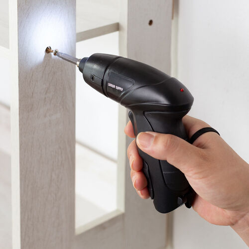 電動ドライバー（USB Type-C 充電式・コンパクト・ビット10種類・軽量・310g・LEDライト付き・ドリルドライバー・穴あけ・家具組立て・コードレス・小型・ブラック）