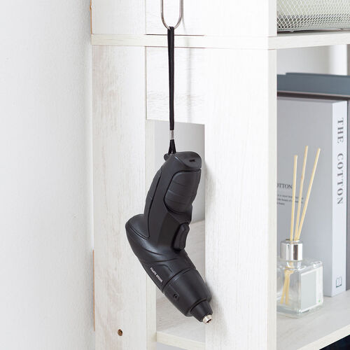 電動ドライバー（USB Type-C 充電式・コンパクト・ビット10種類・軽量・310g・LEDライト付き・ドリルドライバー・穴あけ・家具組立て・コードレス・小型・ブラック）