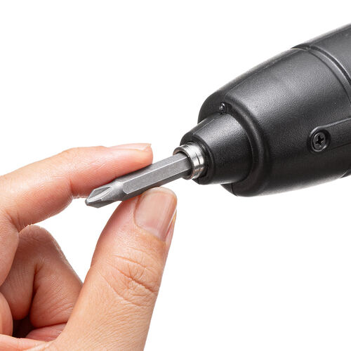 電動ドライバー（USB Type-C 充電式・コンパクト・ビット10種類・軽量・310g・LEDライト付き・ドリルドライバー・穴あけ・家具組立て・コードレス・小型・ブラック）