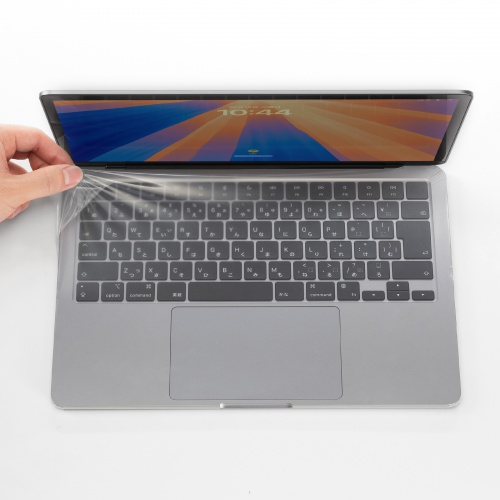 MacBook Air13.6インチ専用カバー（前面カバー・防水・高伸縮・極薄0.03mm・Touch ID使用可能）
