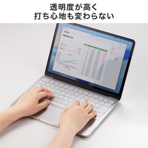 MacBook Neo 13インチ用 全面キーボードカバー（超薄型0.03mm・高透明・Touch ID対応・トラックパッド対応・パームレスト対応・ホコリ・水濡れ対策）