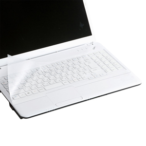【訳あり 新品】キーボードカバー（マルチ・ノートPC対応・シートタイプ・フリーカット） FA-NMUL2W サンワサプライ